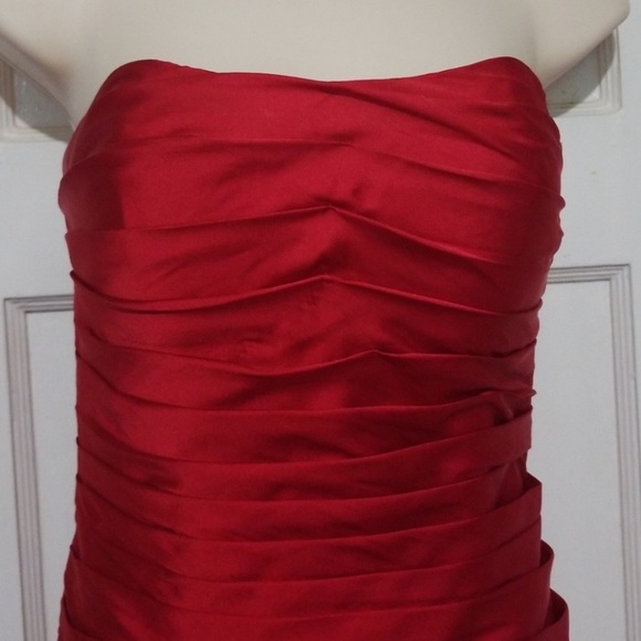 JS collection Red Dress with Fringe bottom - Picture 2 of 6